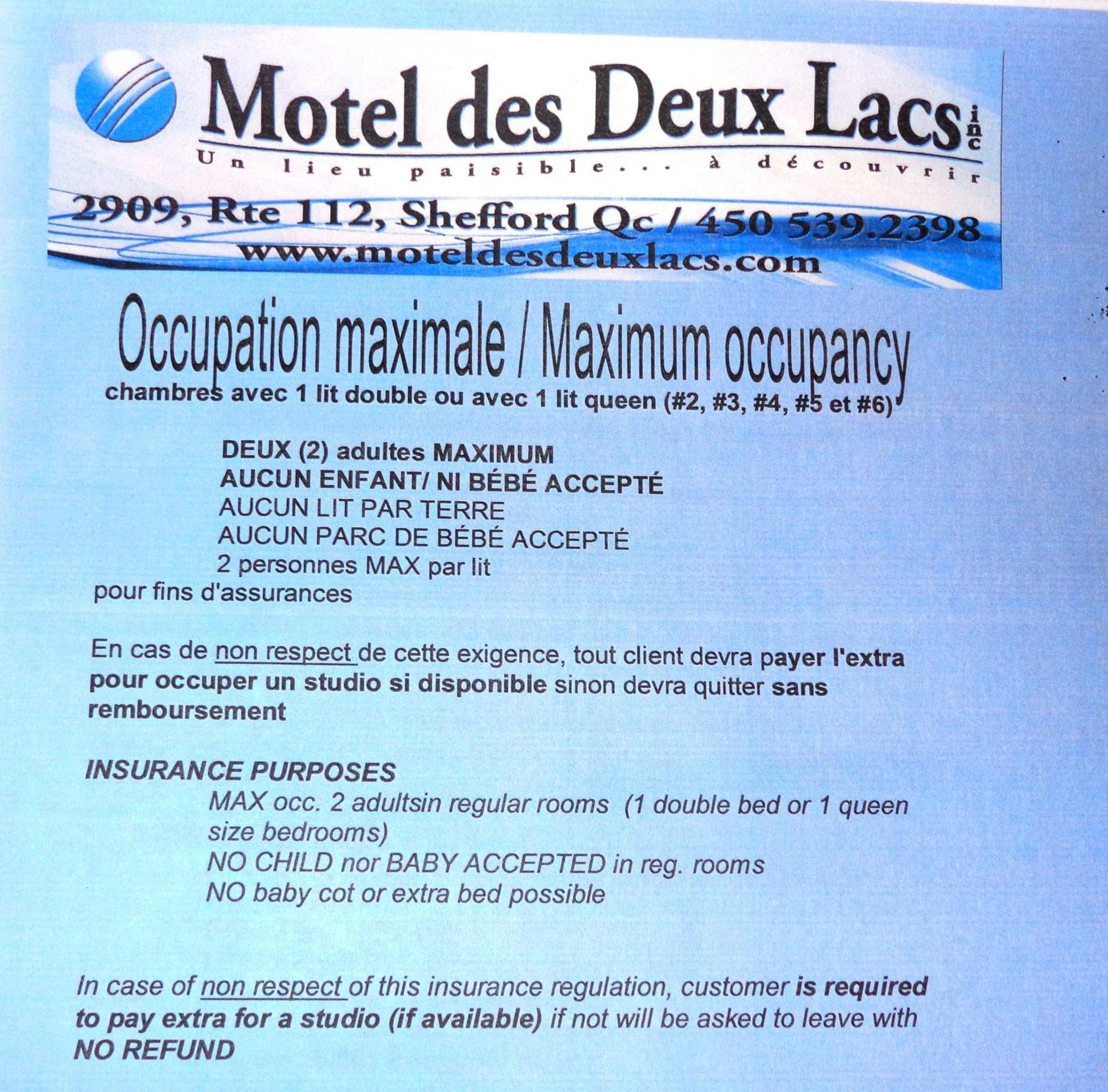 Motel Des Deux Lacs Waterloo Стая снимка